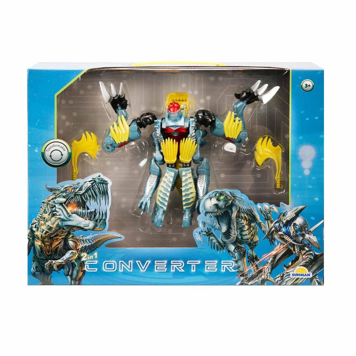 Robot Transformabil Dinozaur Sunman Galben