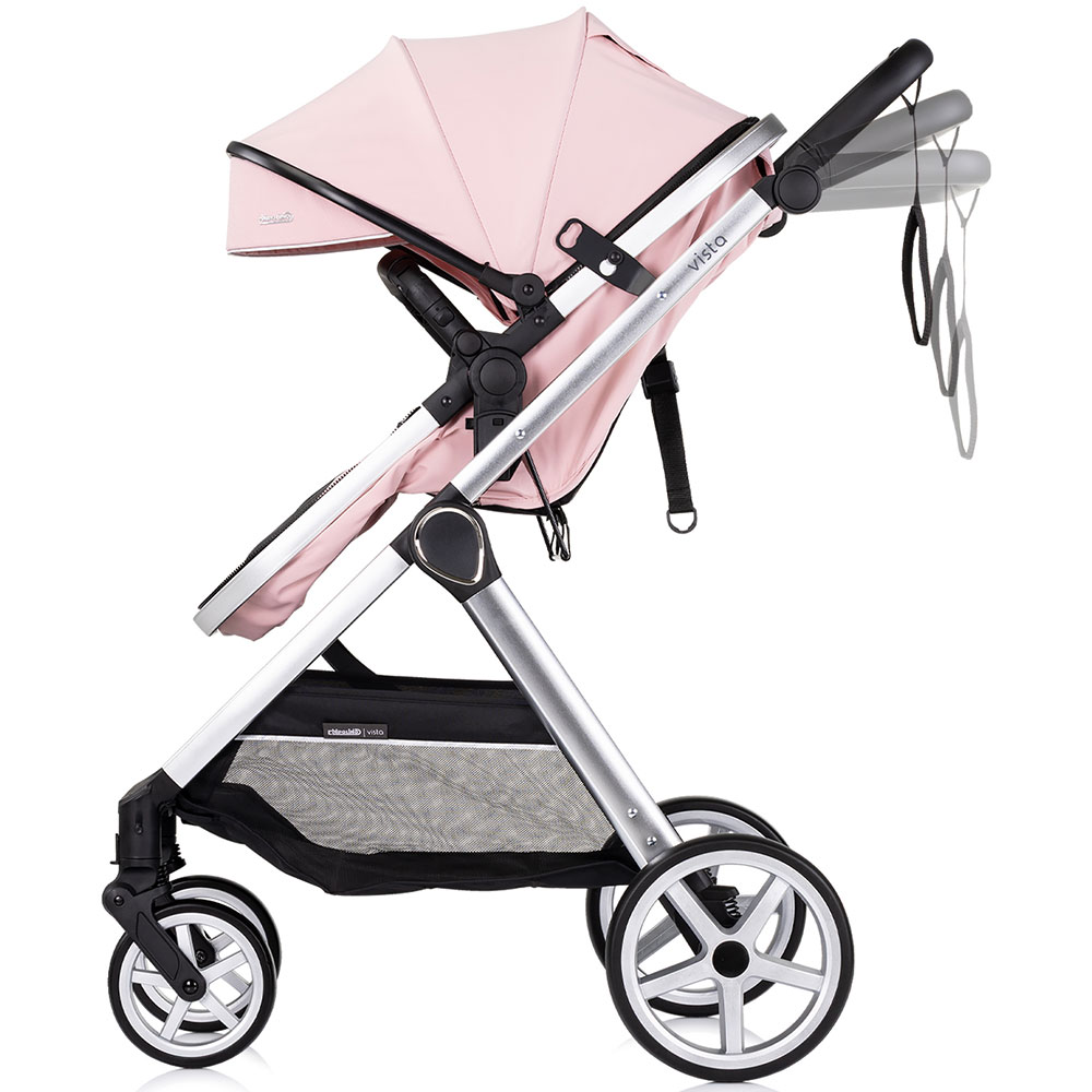 Carucior 3 in 1 Chipolino Vista Pink - Transformabil - imagine 10
