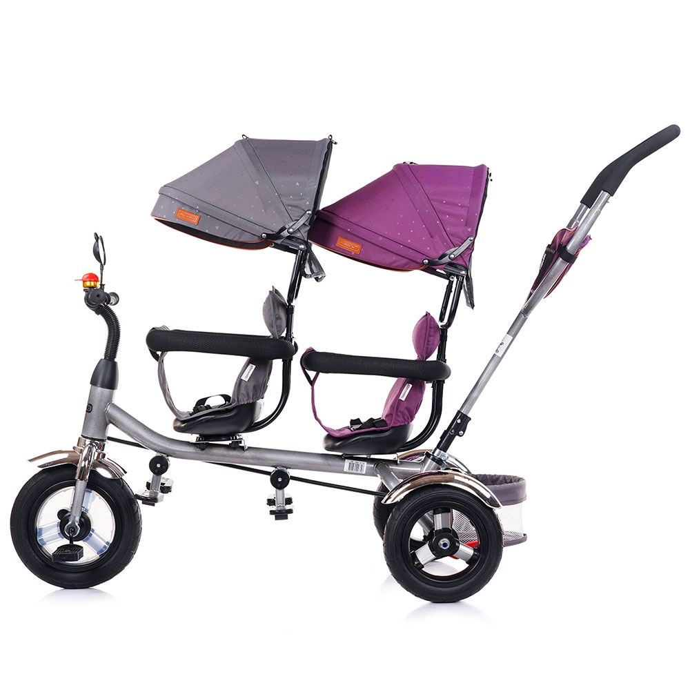 Tricicleta Chipolino 2Play Lilac Gemeni, Maner Control