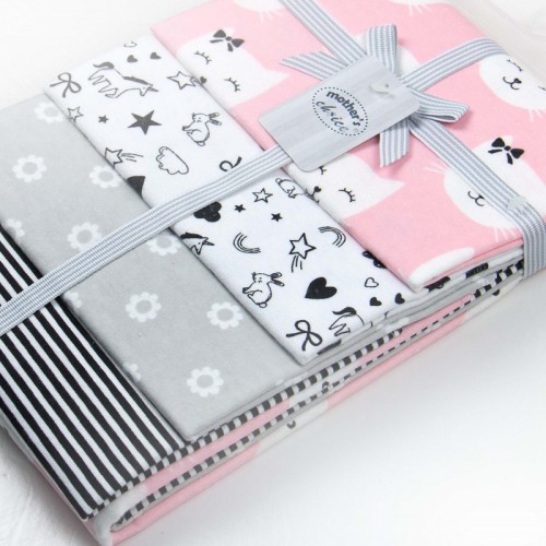 Set 4 paturici bumbac flanel Mother's choice