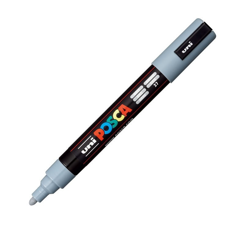 Marker Posca PC-5M Gri 1.8-2.5 mm Versatil