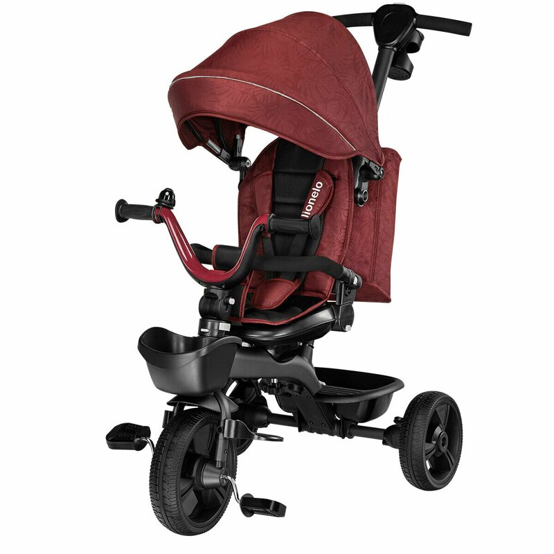Tricicleta Lionelo Kori Red Burgundy Reversibilă - imagine 2
