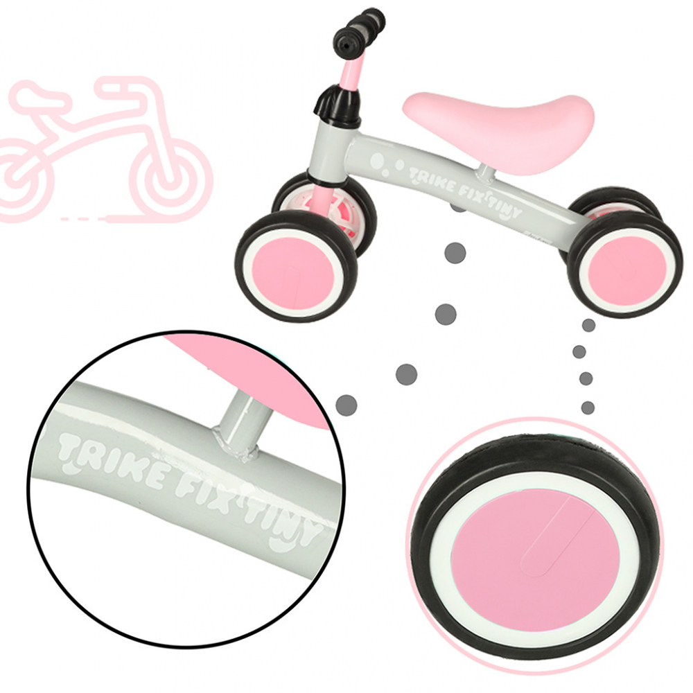 Ride-On Ikonka Fix Tiny Roz, Fara Pedale - imagine 4