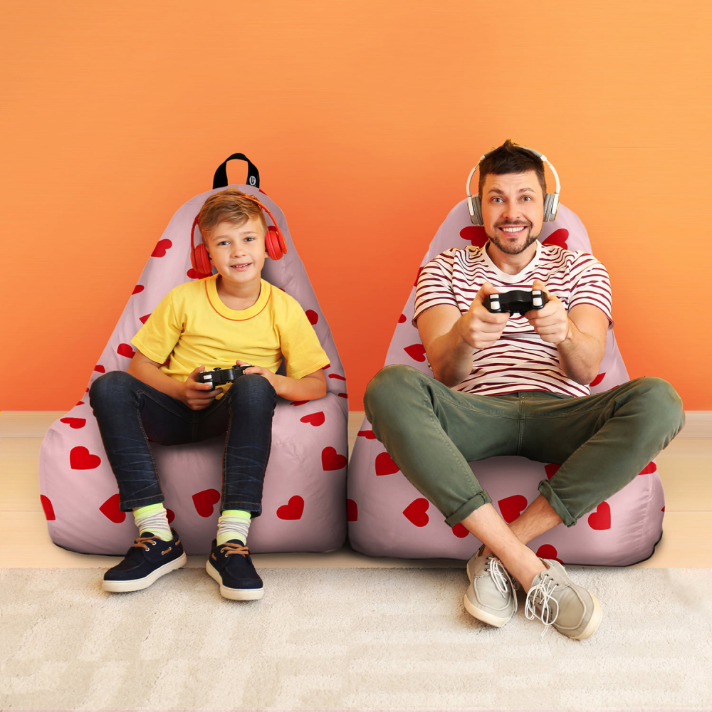 Fotoliu Puf Bean Bag Updeco Chill XL Roz - imagine 4