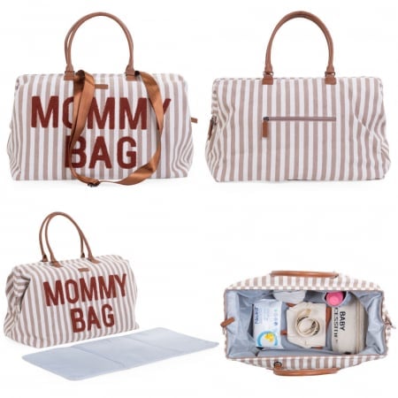 Geantă de înfășat Childhome Mommy Bag Nude
