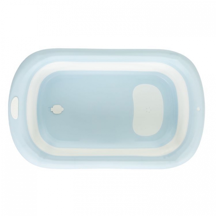 Cadita baie pliabila Ecotoys Gri, cu dop scurgere - imagine 5