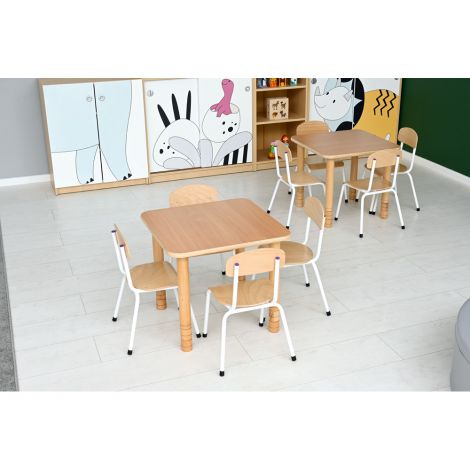 Masa Flexi Moje Bambino 60x60 cm Ajustabilă - imagine 4