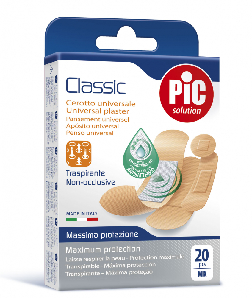 Plasturi Pic Solution Classic 20buc Antiseptici - imagine 2