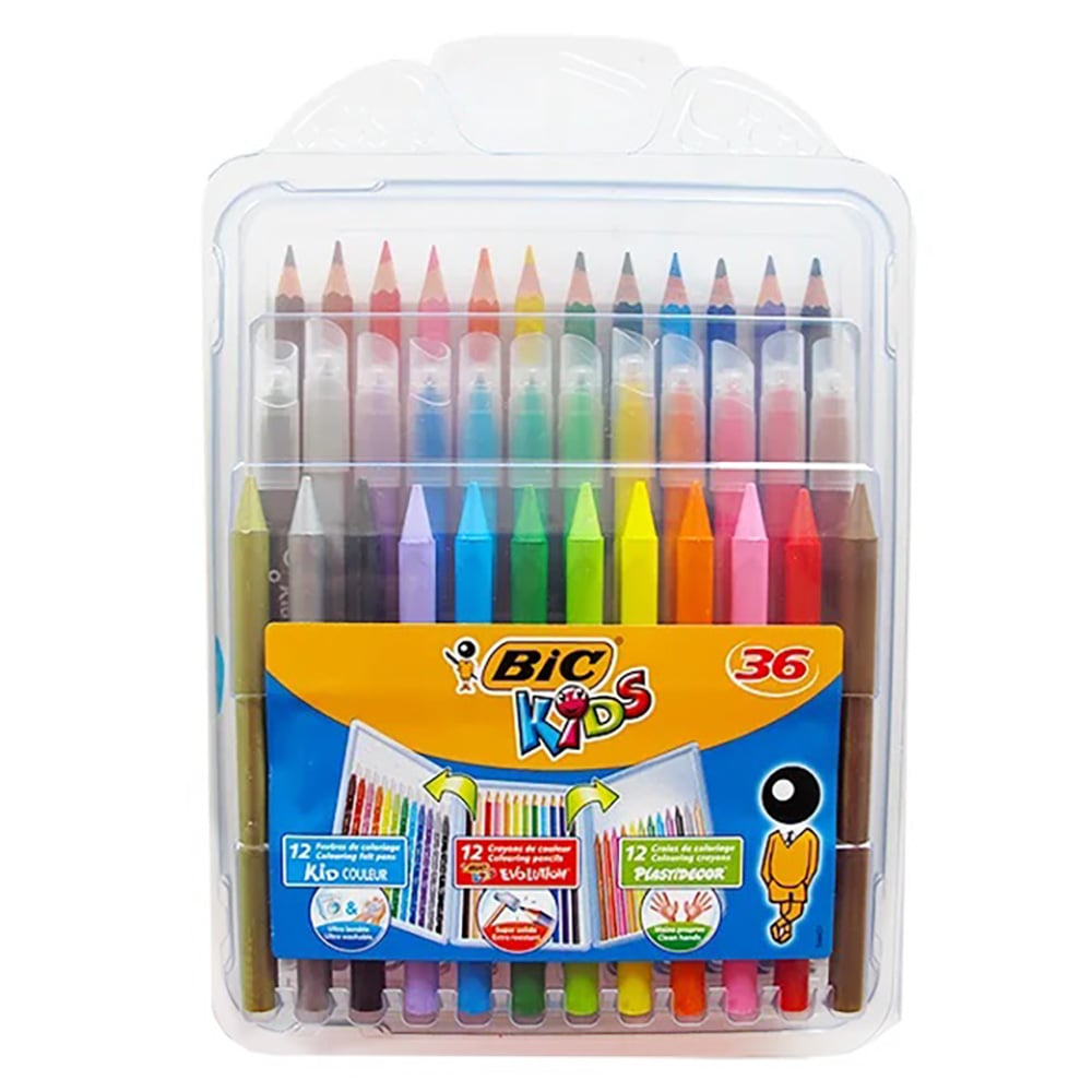 Set Colorat Bic Kids 36 piese - Creioane si Markere