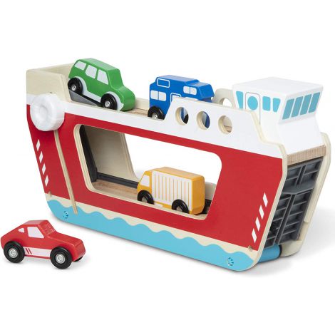 Feribot din lemn Melissa & Doug cu 4 vehicule - imagine 2