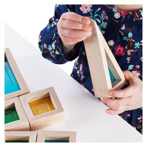 Rainbow Blocks Guidecraft - Creativitate și Culoare - imagine 3