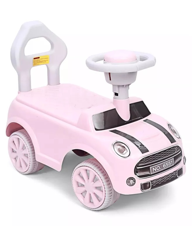 Masinuta Nicekids Mini Cooper Pink, fara pedale - imagine 3