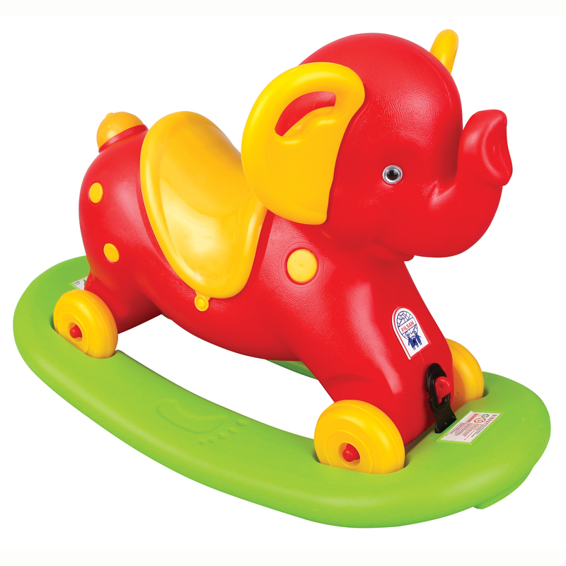 Balansoar Elefant 2 în 1 Pilsan cu Roți și Platformă Roșu - imagine 3