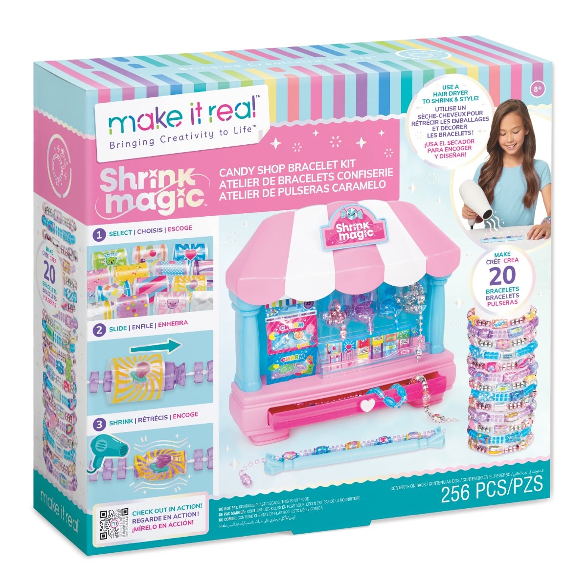 Set 20 Brățări Make It Real Candy Shop, 256 Piese