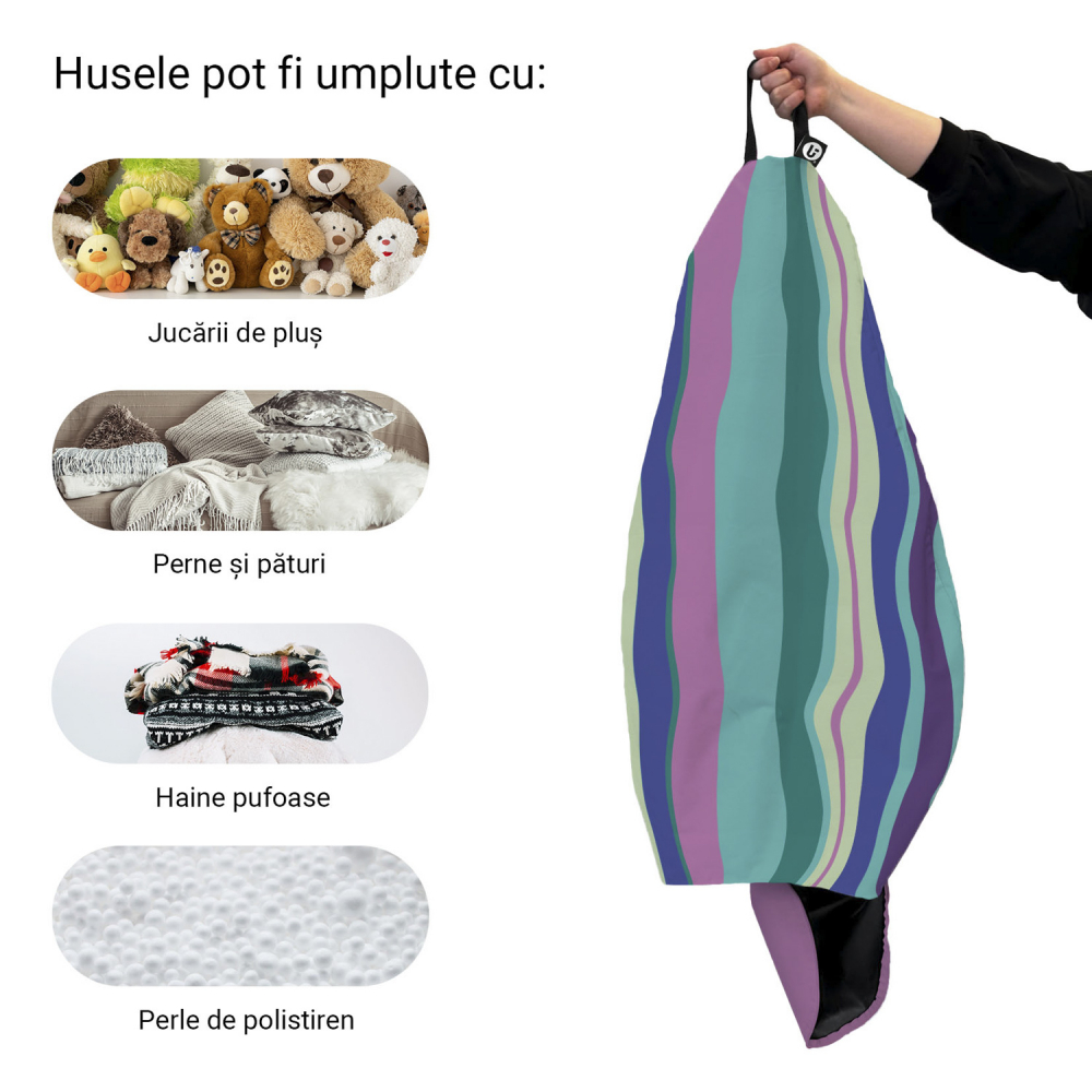 Husă Puf Bean Bag Para XL, Pipa Periglacial, Updeco