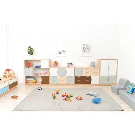 Dulap Quadro L Artar/Alb - 6 compartimente Moje Bambino - imagine 3