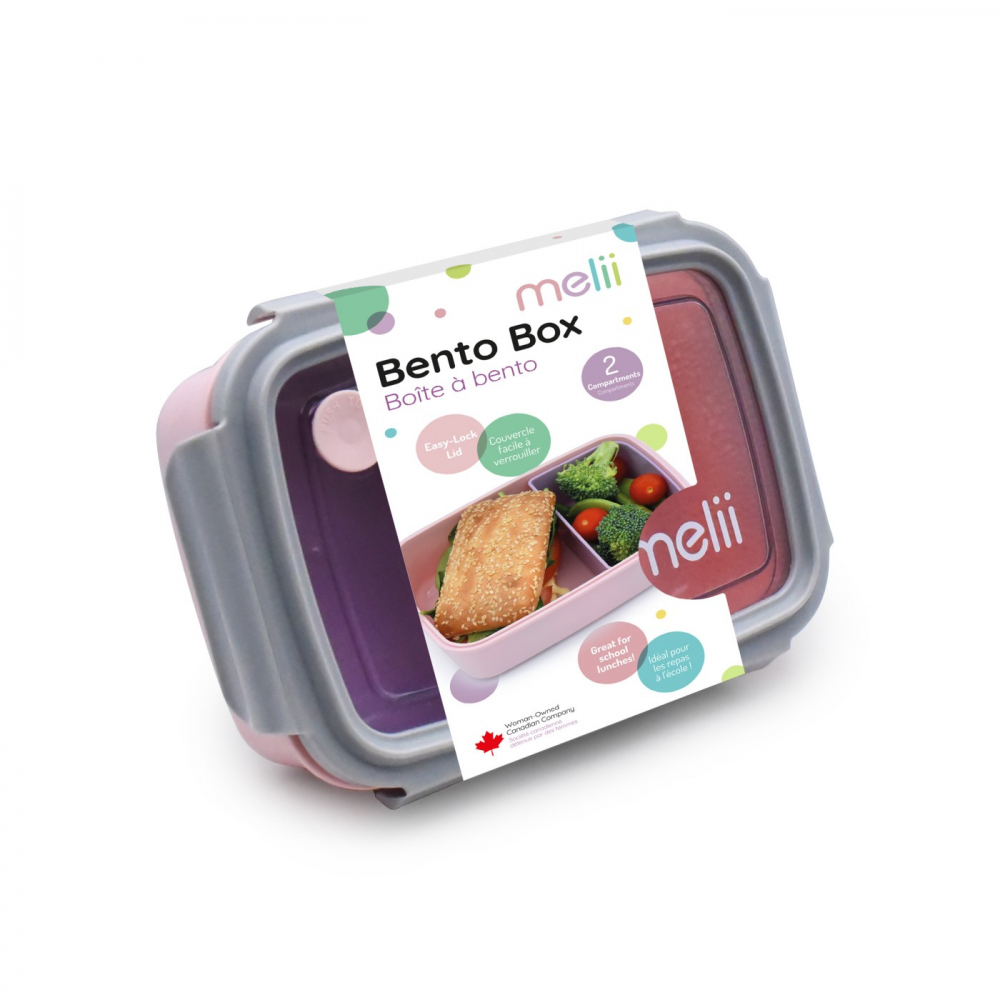 Cutie Bento Melii Roz-Gri 880ml - Pranz Perfect