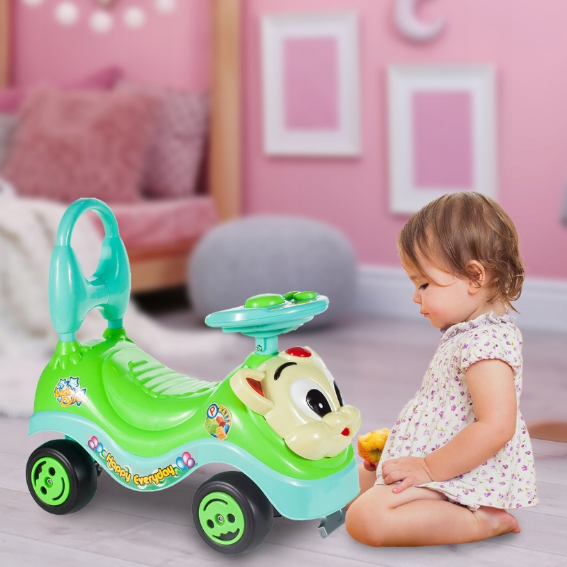 Mașinuță Malplay Kitty Green, fără pedale, cu spătar - imagine 6