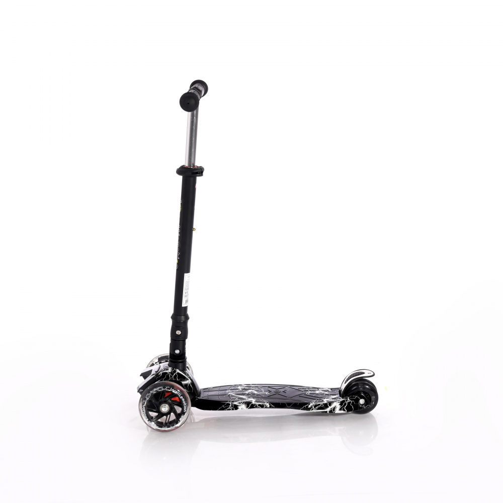 Trotineta Lorelli Rapid Black Flash LED, Pliabilă - imagine 2