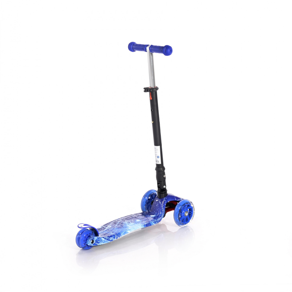 Trotineta Lorelli Rapid Blue, 4 roti LED, Pliabila - imagine 2