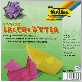 Set 500 coli Hartie Origami 15x15cm Folia Paper - imagine 2