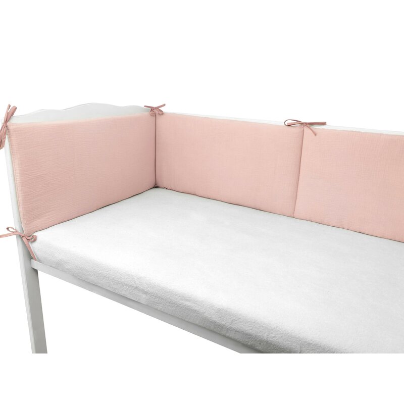 Aparatoare Patut Qmini Powder Pink | Muselina Dublă - imagine 3