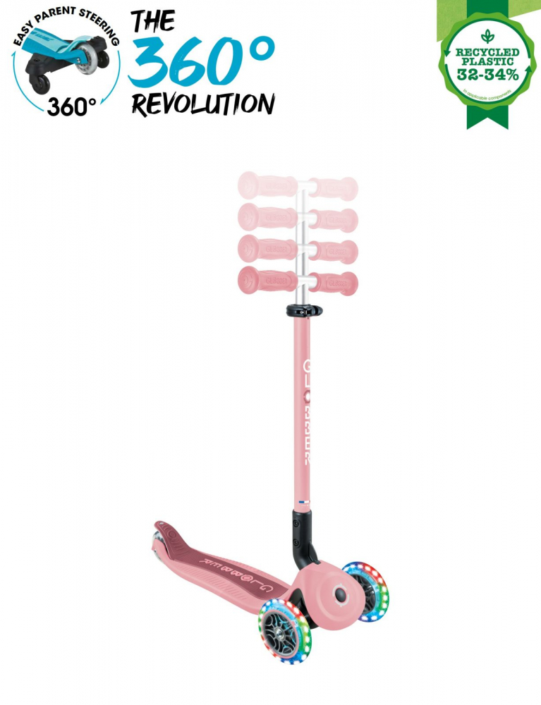 Globber Go-Up 3 în 1 - Trotineta Roz Pal - imagine 4