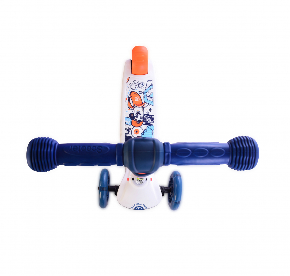 Trotineta Lorelli Tamtam Crazy Navy Blue cu LED - imagine 2