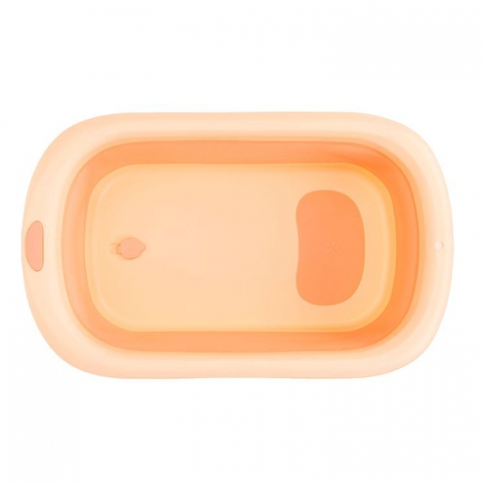 Cadită Baie Pliabilă Ecotoys Roz cu Dop Scurgere - imagine 5