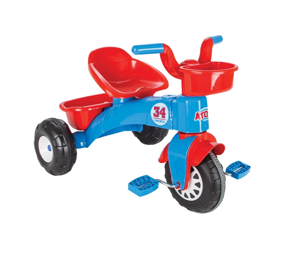Tricicleta Pilsan Atom Bike Red, cu cosulet, 35kg