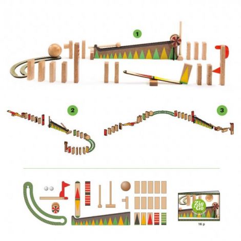 Djeco Zig and Go: Constructie Reactii in Lant, 27 piese - imagine 3