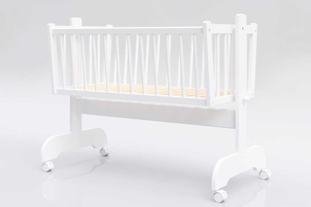 Patut balansoar Nichiduta Baby Zoo Alb, 90x40 cm - imagine 6