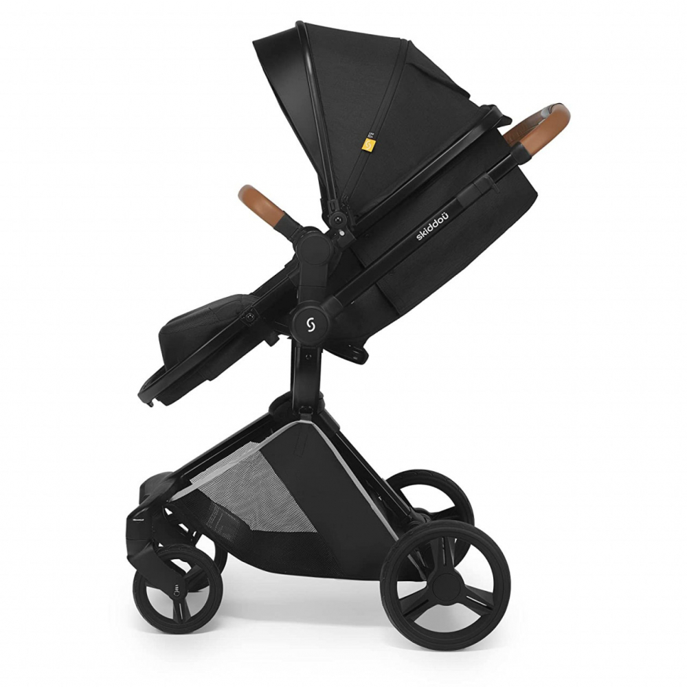 Carucior 2 in 1 Skiddou Onyx Negru, Compact - imagine 7