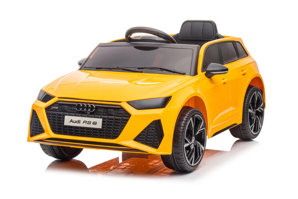 Masinuta Electrica Audi RS6 Yellow cu Telecomanda - imagine 2