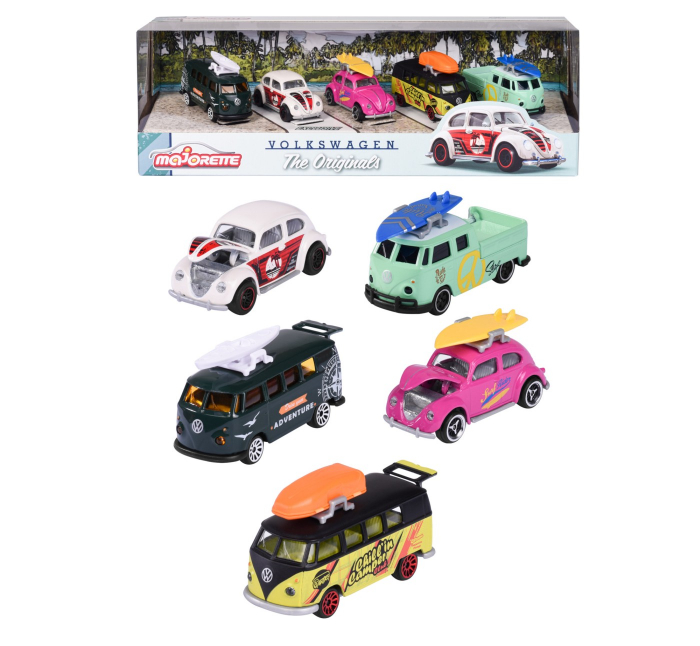 Set 5 Masinute Majorette VW Metal 7.5cm