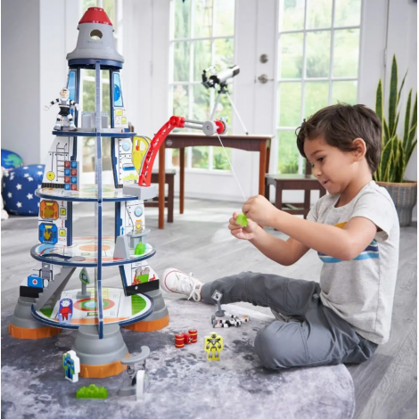 Racheta lemn Kidkraft | Set joaca 5 nivele - imagine 9