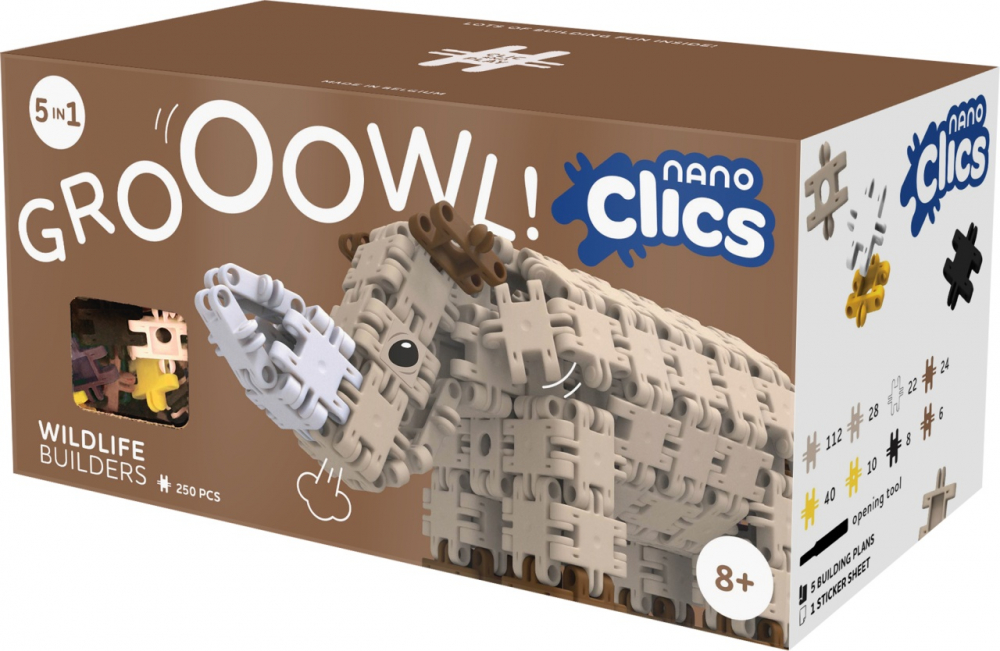 Clics Nano Animale Sălbatice 250 Piese | Clicstoys