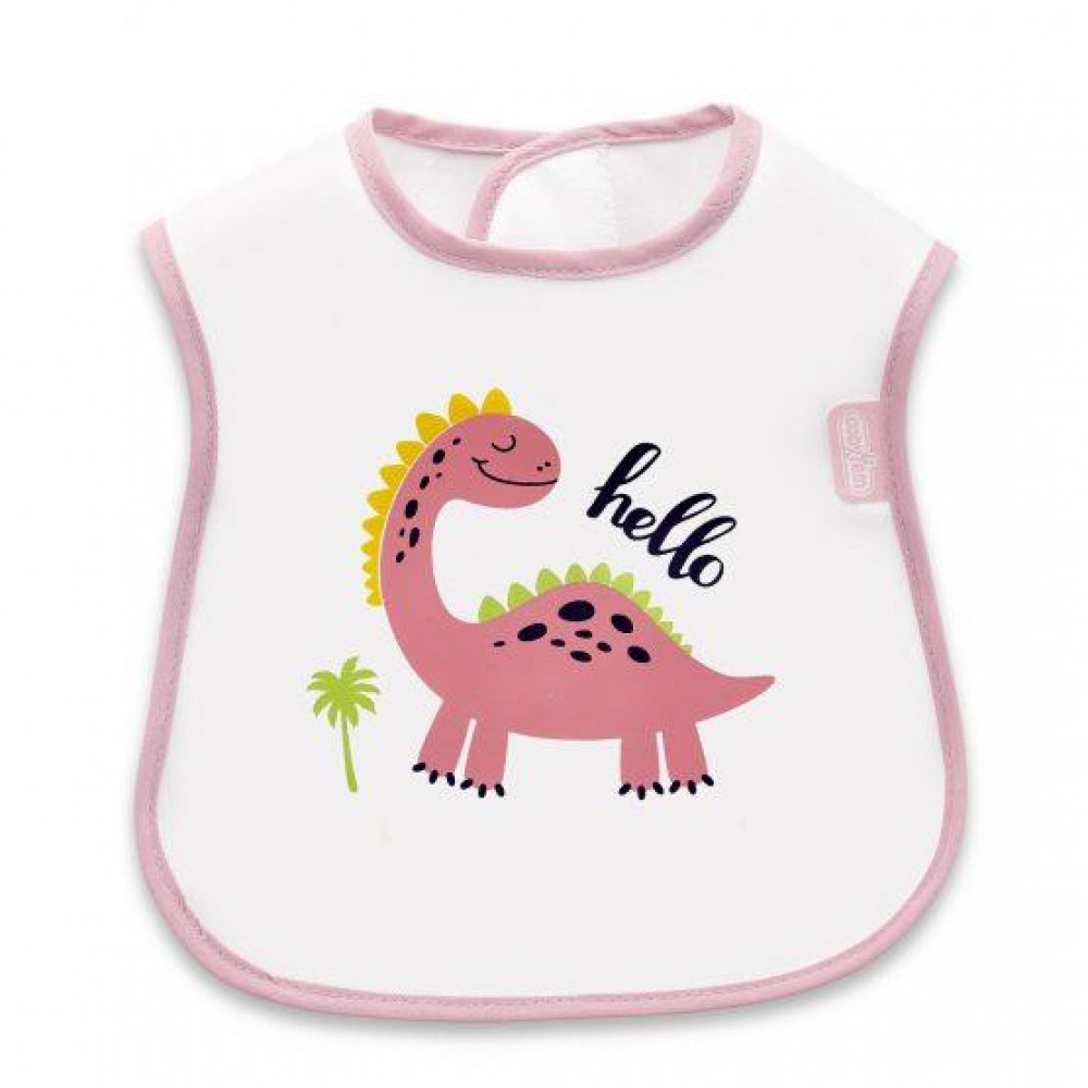 Baveta Poly Midi Bib Pink Babyjem