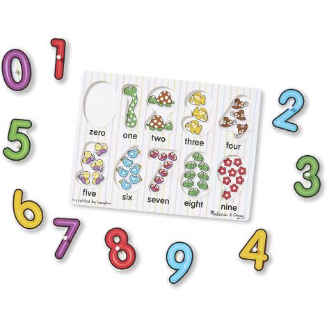 Puzzle Lemn Cifre Melissa & Doug | Educativ - imagine 5