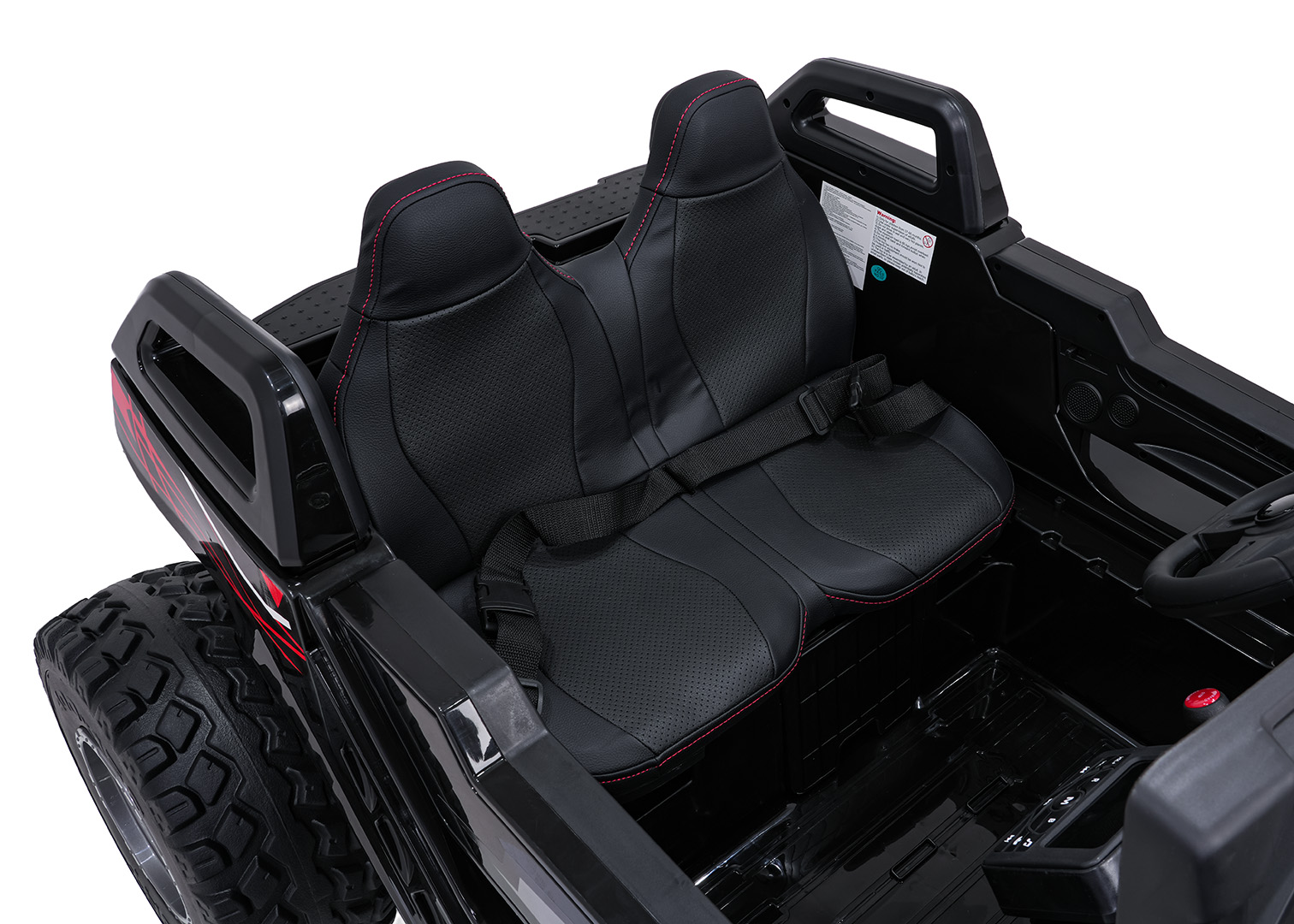 UTV electric pentru 2 copii Buggy XXL FAST EDITION cu viteza maxima 15km/h 500W 24V 4x4 (sx2929-fast) Negru - Autokids.ro - imagine 6