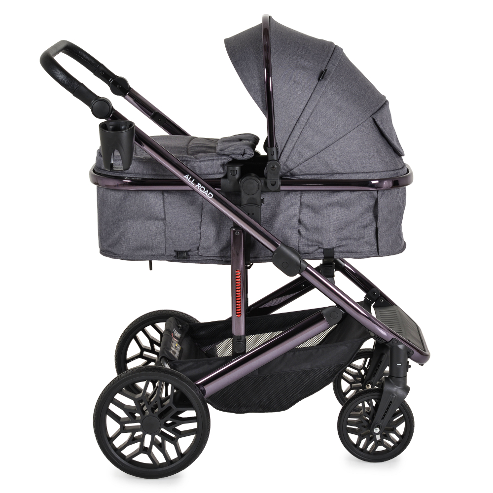 Carucior 2in1 Moni All Road Grey - Convertibil - imagine 3