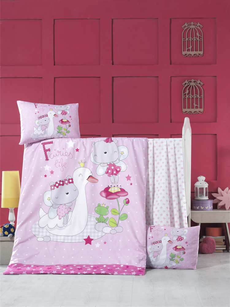 Set Lenjerie 6 Piese White Swan Bumbac Ranforce