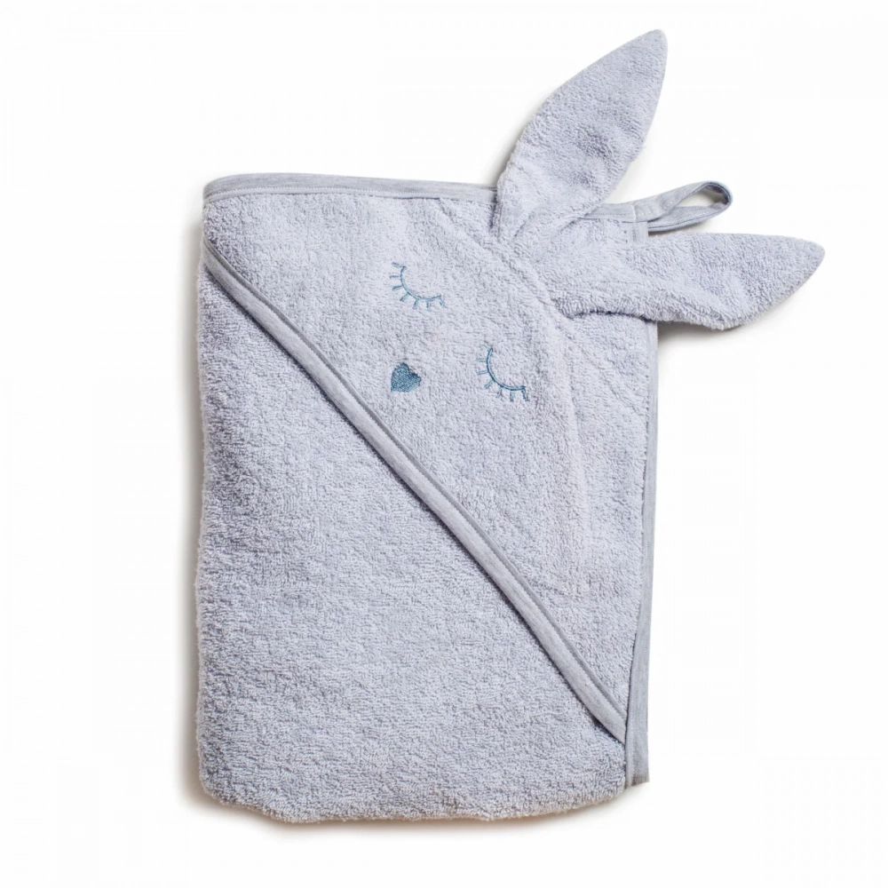 Prosop de Baie Twins Rabbit Gri 100x100cm