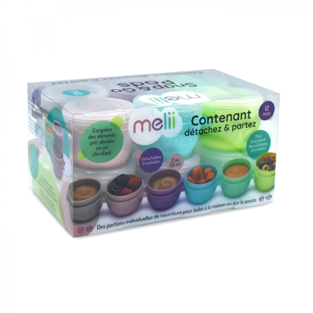 Set 12 Recipiente Silicon SnapGo Melii 59 ml