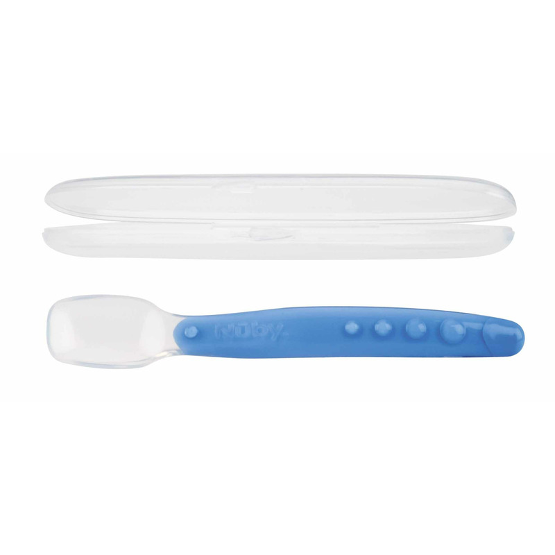 Lingura Nuby 360° Silicon 3+ luni Albastru