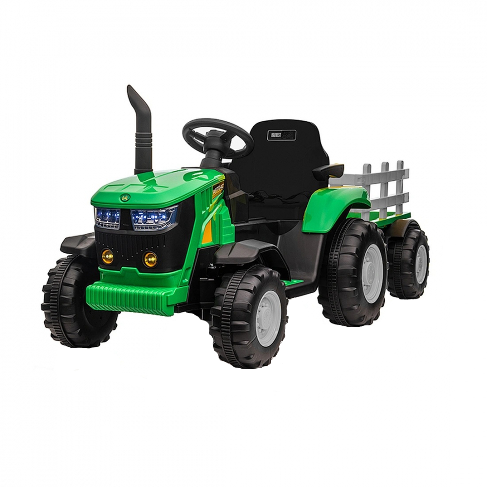 Tractor Electric Nichiduta Track Green cu Remorca 12V - imagine 7