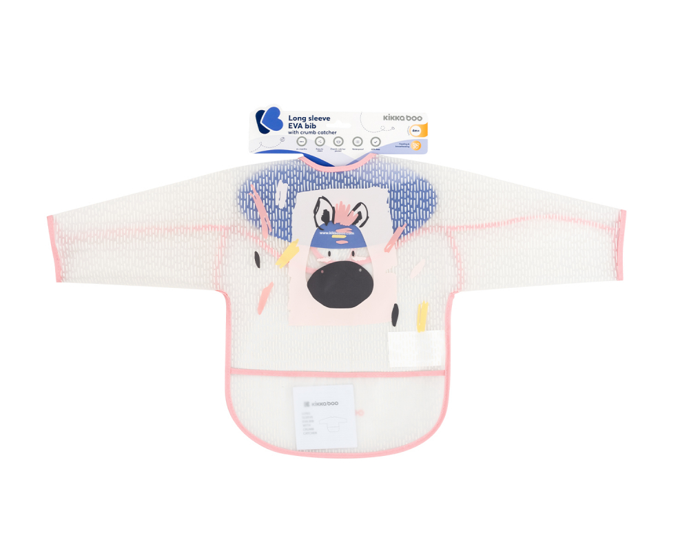 Baveta KikkaBoo Arty Pink cu Maneci - imagine 3