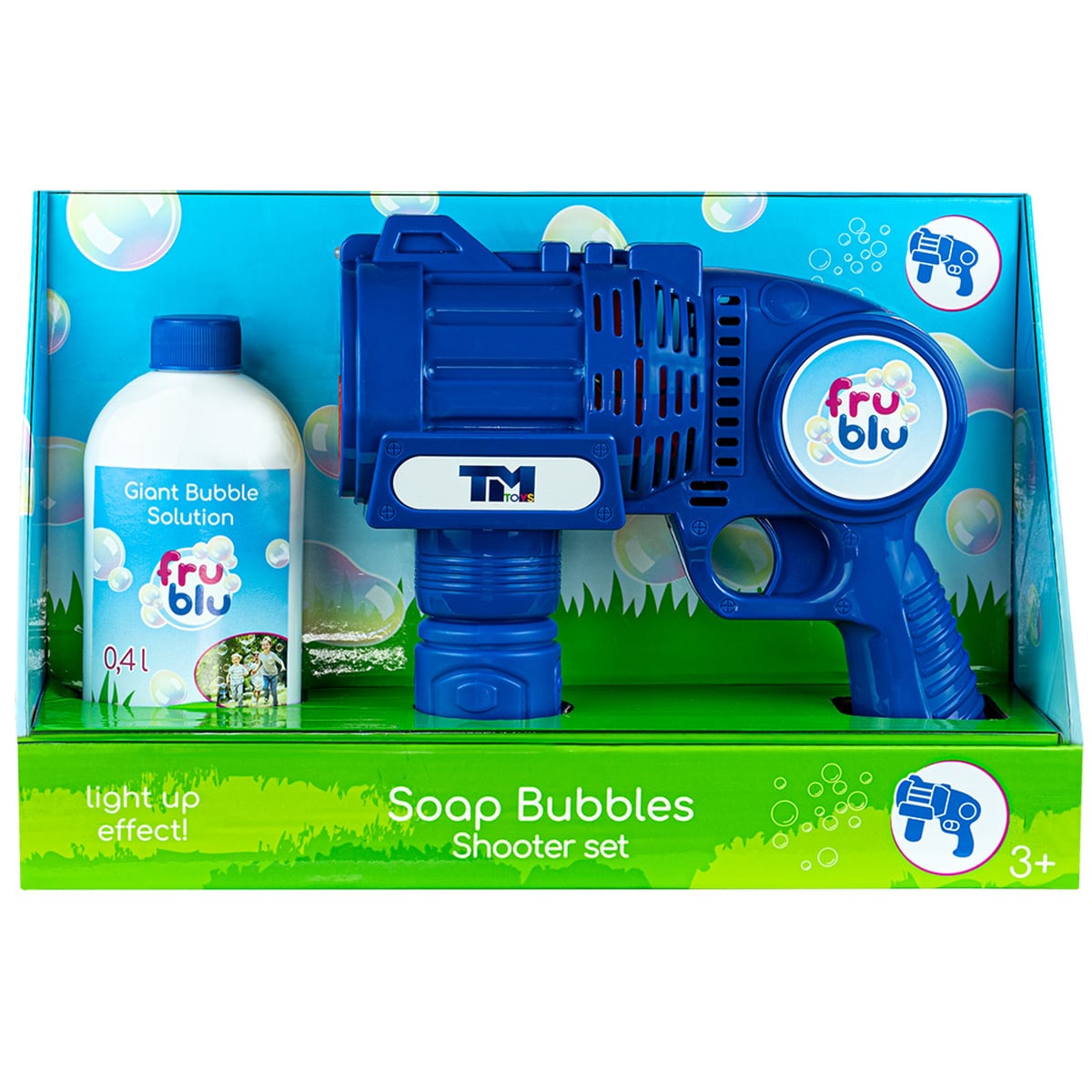 Set Pistol Baloane Fru Blu cu LED, 400 ml