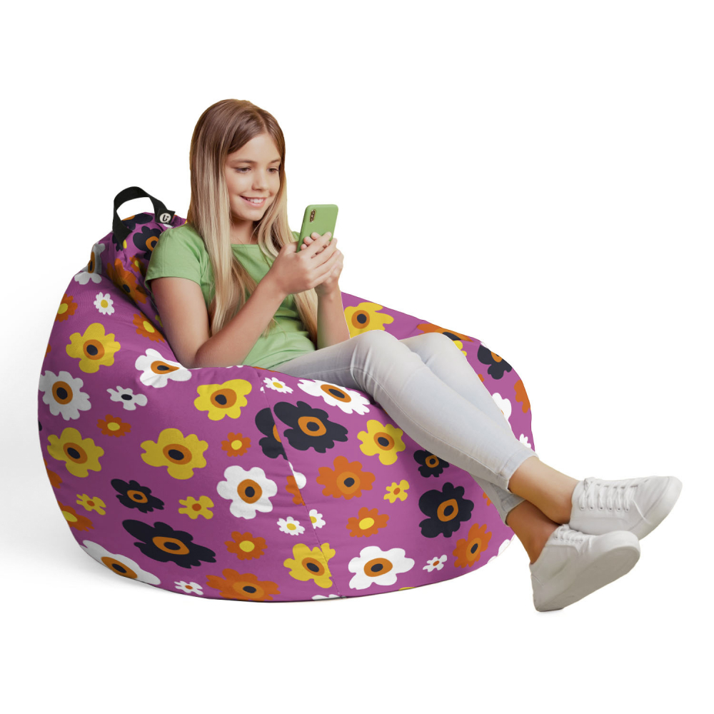 Husă Bean Bag Para Daisy Mov, Fără Umplutură - Updeco - imagine 4