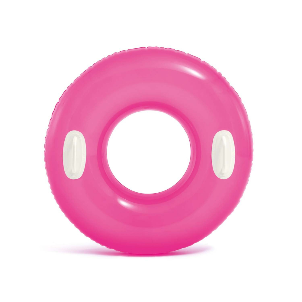 Colac Gonflabil Intex 76 cm Roz cu Mânere - imagine 3
